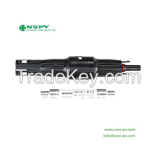 NSPV Solar 1500VDC Fuse Connector Suitable Fuse Size 10*85mm 14*85mm For Photovoltaic System