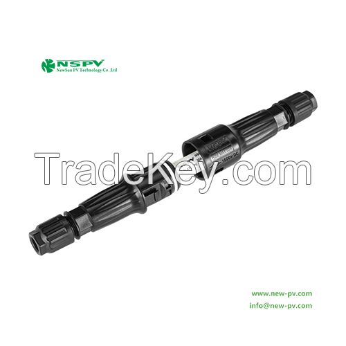 High Rated Current 50A Solar Fuse Connector 1500VDC Solar Straight Connector For Photovoltaic System