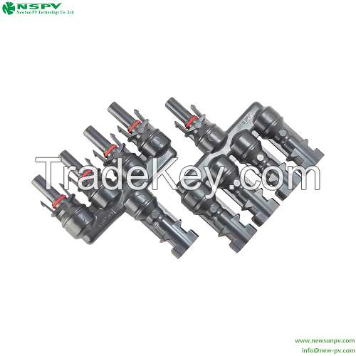 1000VDC 4 To 1 Solar Branch Connector PV Branch Connector For Solar System Connection