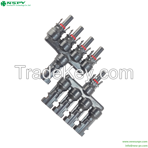 1000VDC 4 To 1 Solar Branch Connector PV Branch Connector For Syolar System Connection