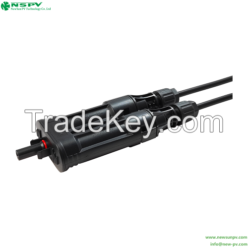 PV Solar Branch Fuse Connector Inline Fuse Y Branch 2 Male To 1 Female