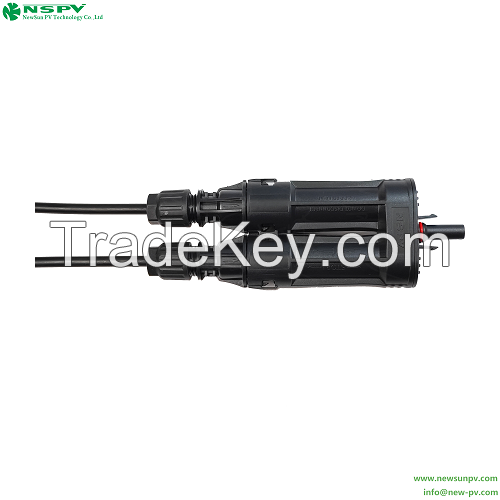 PV Solar Branch Fuse Connector Inline Fuse Y Branch 2 Male To 1 Female PV Fuse Connector