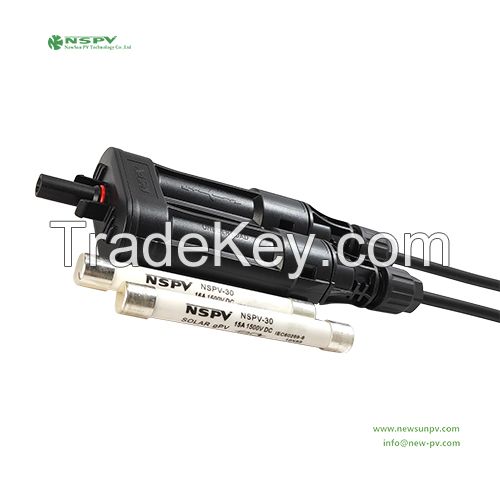 PV Solar Branch Fuse Connector Inline Fuse Y Branch 2 Male To 1 Female PV Fuse Connector