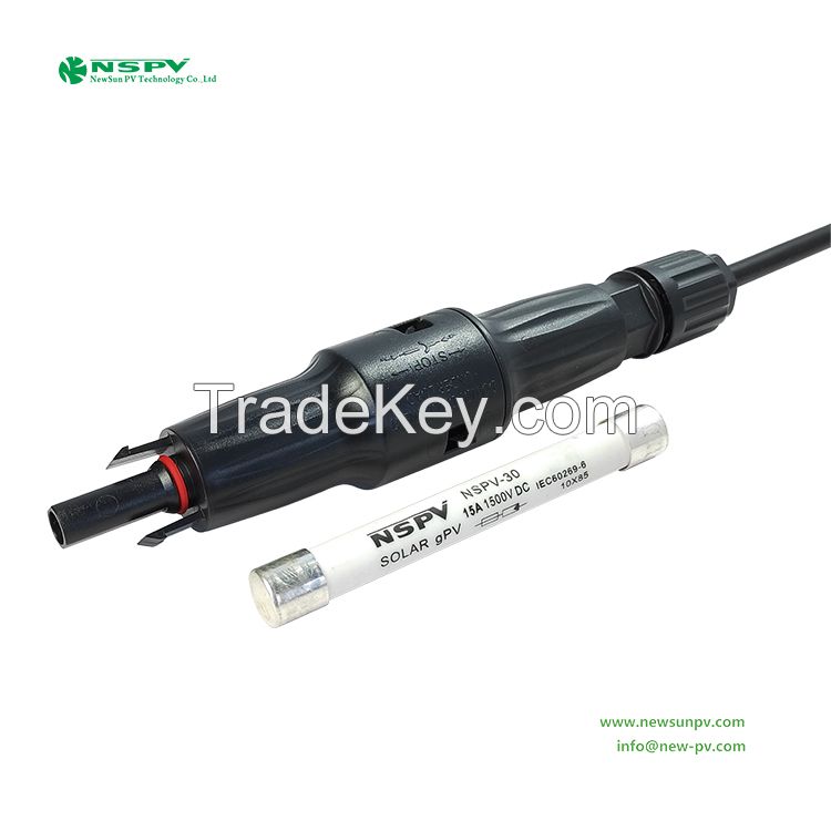Good Quality Solar DC Fuse Connector IP68 Waterproof 1500VDC 50A Inline Fuse Connector