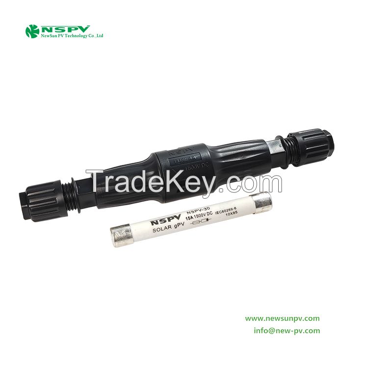 TUV Certified Solar Fuse Connector Fast To Replace Inline Fuse 1500VDC PV Fuse Connector