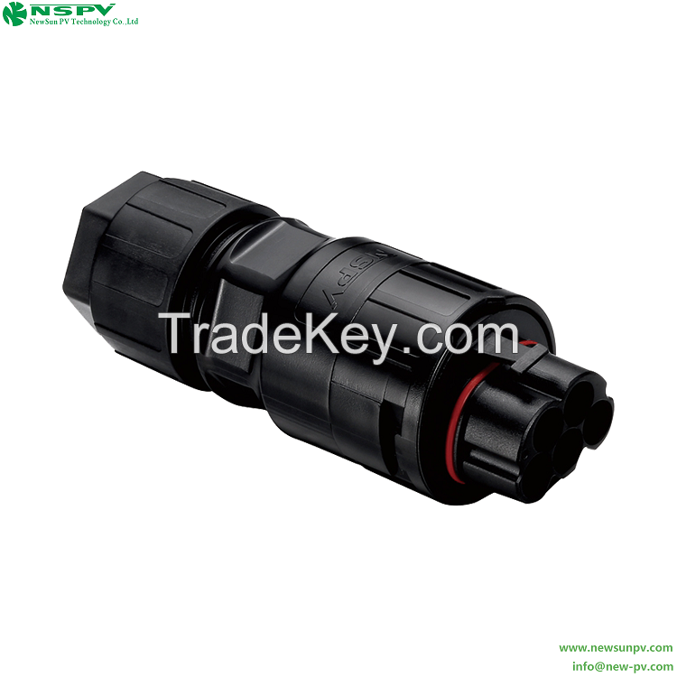 5Pin Solar AC Connector 500V AC Connector Waterproof Cable Male For Solar Inverter Connections