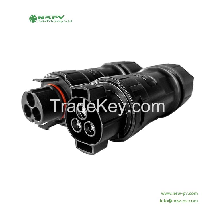 High Quality 3Pins  Solar AC Connector 500V 50A TUV Certified AC Cable Connector