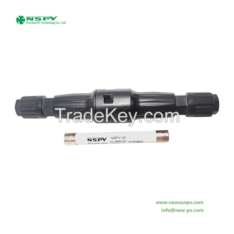 Solar Fuse Holder Fast To Replace Inline Fuse 1500VDC TUV Certificate Photovoltaic Fuse Holder