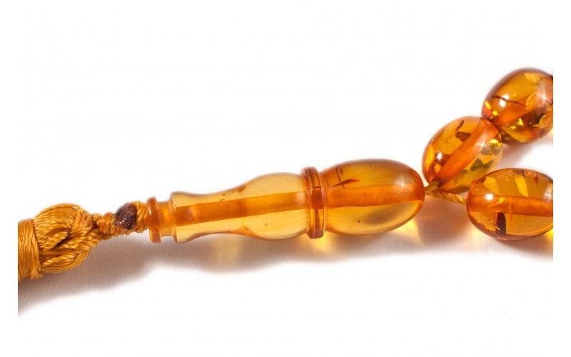 Amber prayer beads