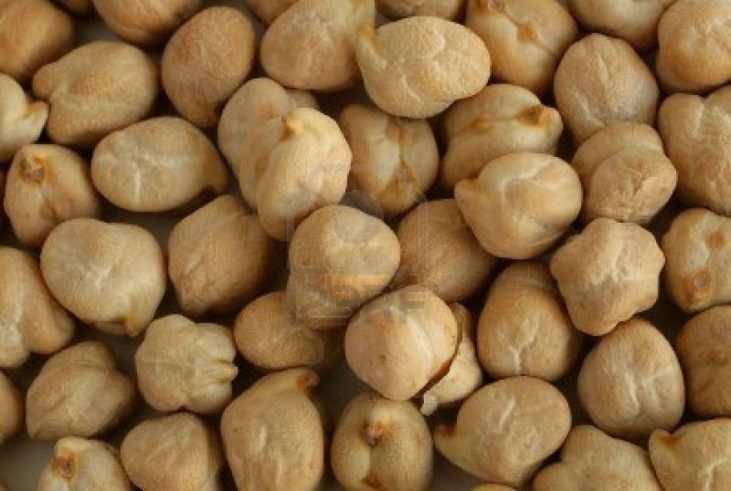 Kabuli chickpeas in different sizes