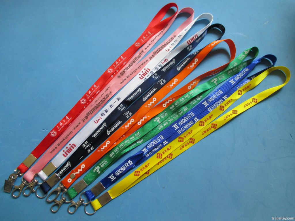 Fashion custom printed polyester lanyard neck strap and key holder lan