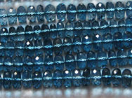 Blue Topaz Semi Precious Stone Roundle  Beads