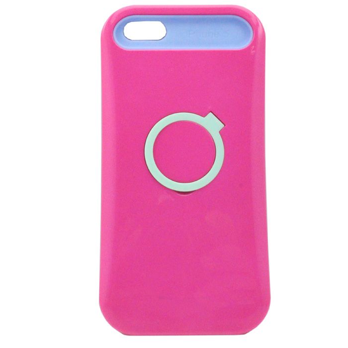 HOT Style Ring-type Design Hard Case for IPhone 5 5S 5G,PC+Silicon Material,Wholesale Apple Phone Accessories