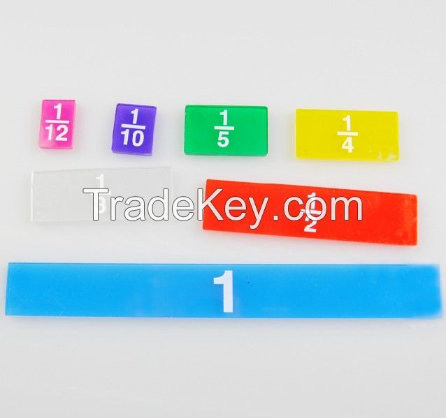 mathematics teaching aids, math fraction, fraction tiles