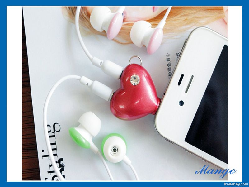 3.5mm Heart Shape Earphone Splitter for gift