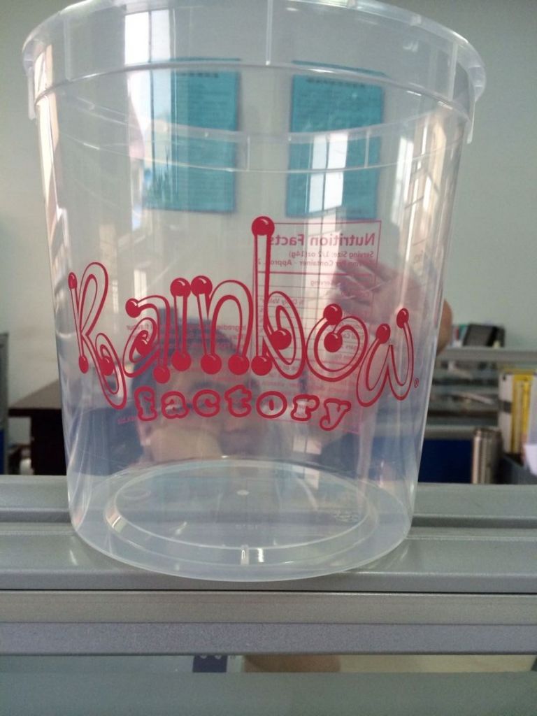 Customized cotton candy plastic buckets 2.2liter