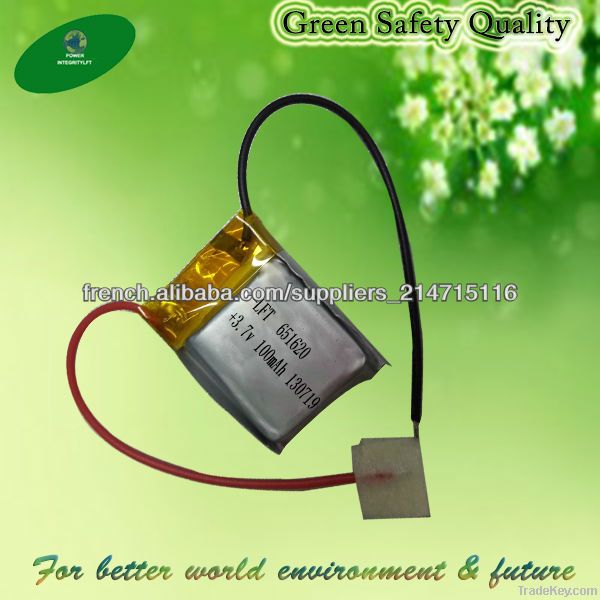 651620 lipo battery 3.7v 100mah for rc helicopter high rate battery
