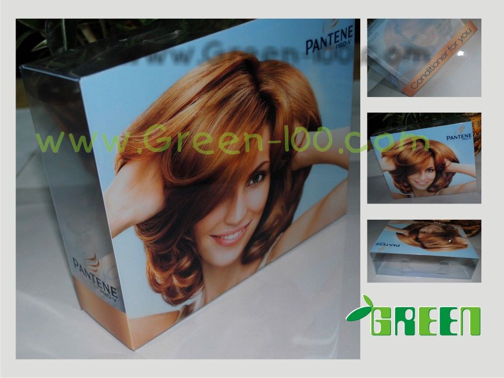 Clear Plastic Packaging Boxes For Pantene Hair Care Product , Customized plastic packaging for hair extension