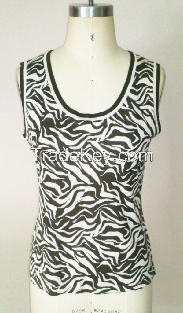 women animal print tank