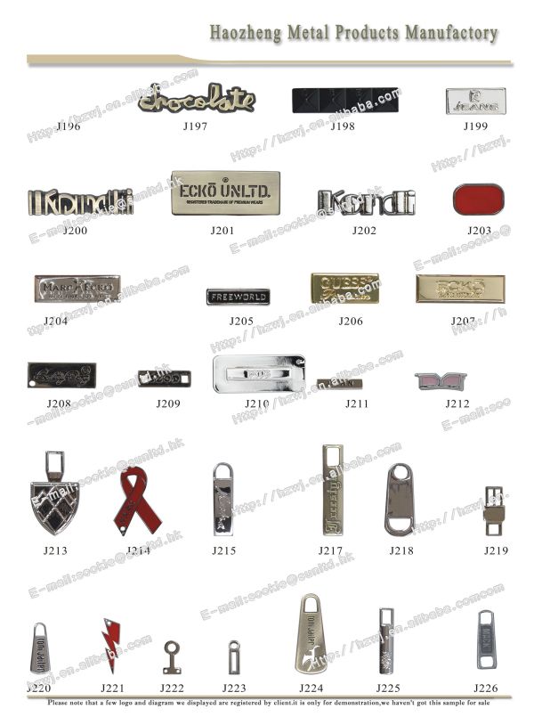 metal label and tags for garment,bags