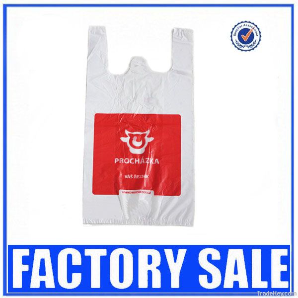 HDPE plastic  t shirt bag with high quality and factory price