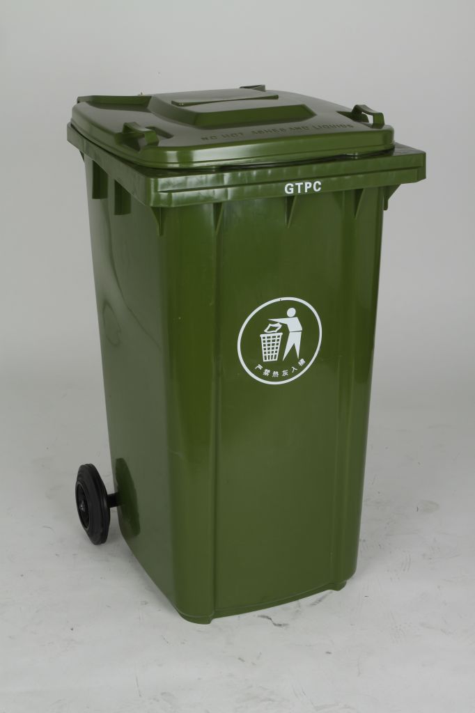 general outdoor plastic wheelie bin waste bin trash can with EN840