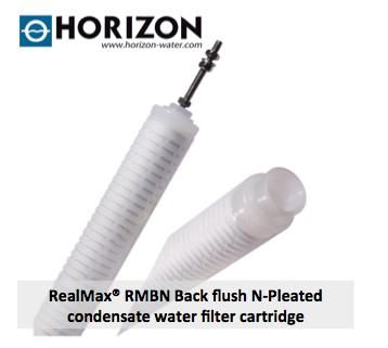 RealMax®RMBN Back flush N-Pleated condensate water filter cartridge