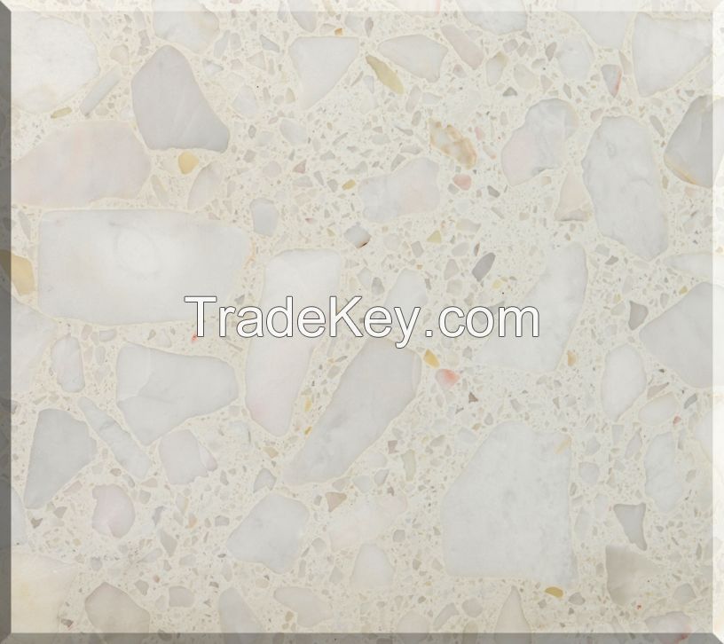 Artificial marble slabs and tiles