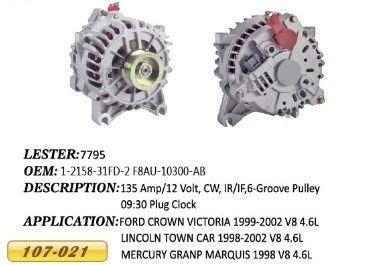 Car alternator suitable for Ford Crown Victoria 1999-2002 v8 4.6l