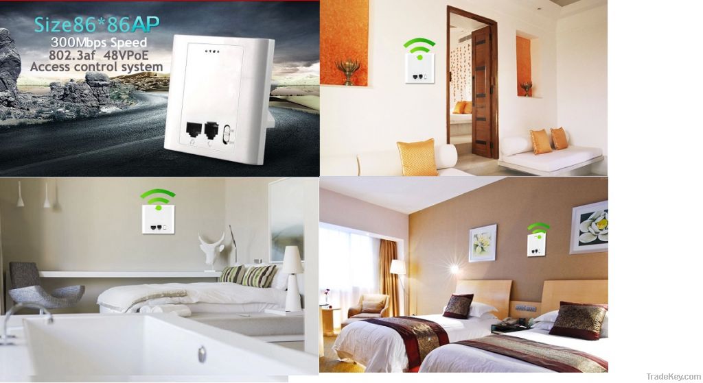 300Mbps inwall embedded wireless access point for hotels