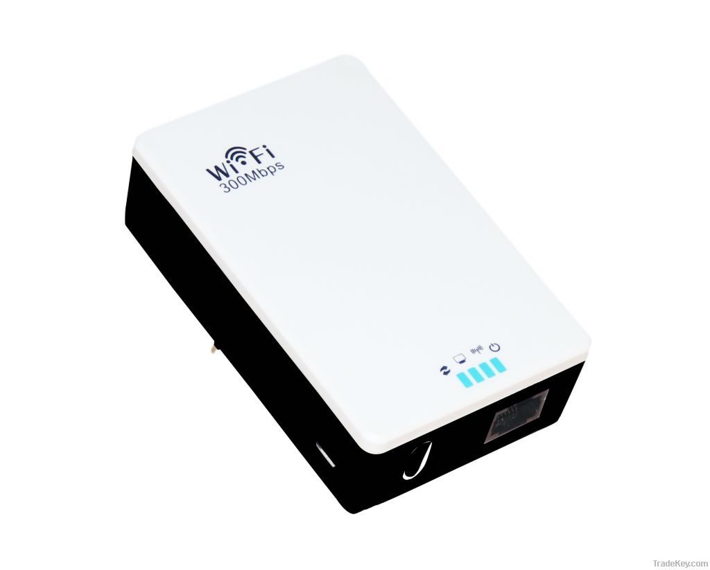 300Mbps 2T2R mini wifi repeater with WPS button