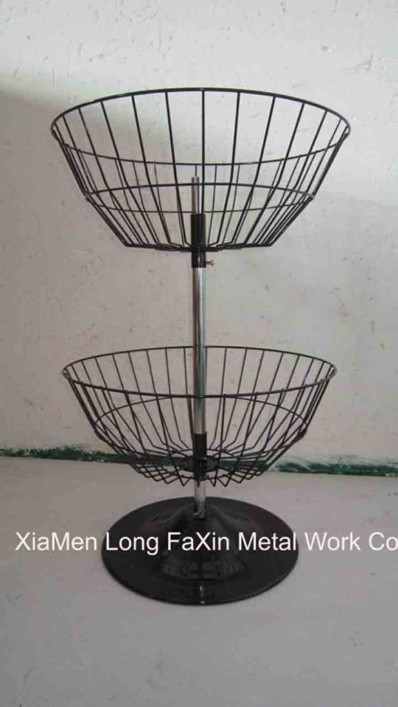Metal Spinner Display Rack with Spinning Baskets