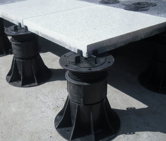 Paving stone slat basement support 