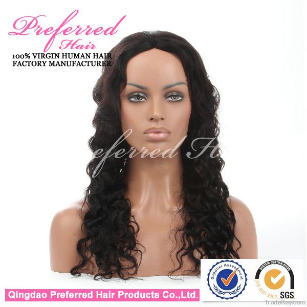 Queen Preferred Brazilian virgin hair full lace wig in stock