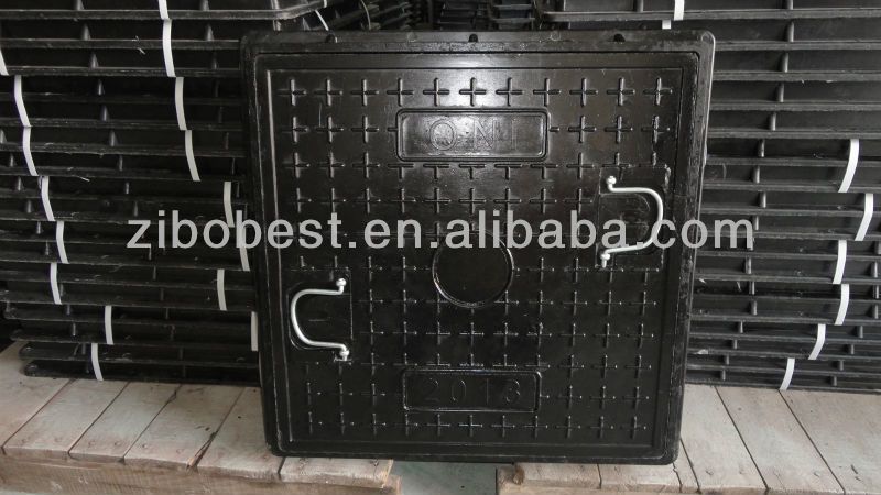 iron handle plastic square manhole cover