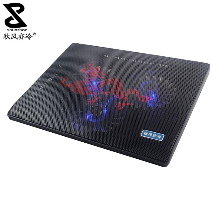 three big fans notebook cooler pad with dragon paint notebook cooling pad