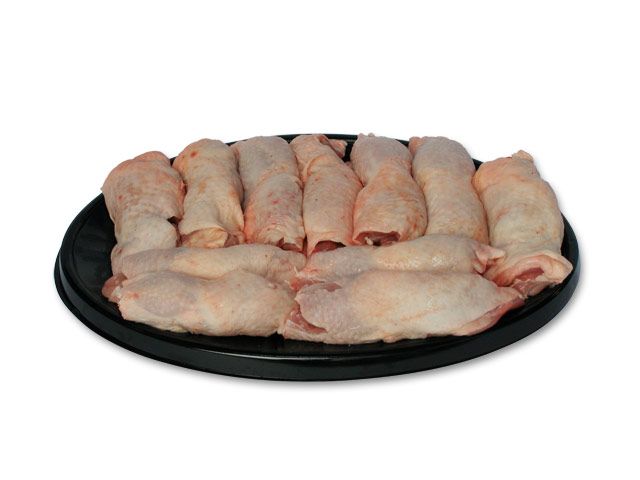 chicken leg meat (boneless , skin on )