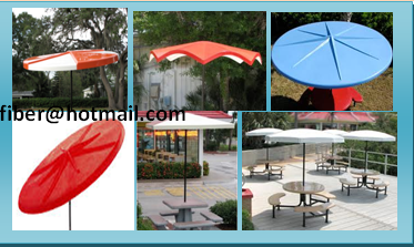 Fiberglass Table and Benches with/without umbrella