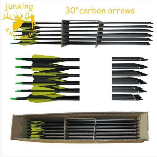 Carbon arrow for compound bow
