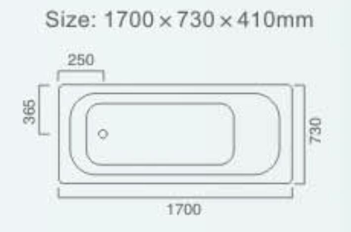 White Acrylic Simple  Sinking Bathtub drk 741