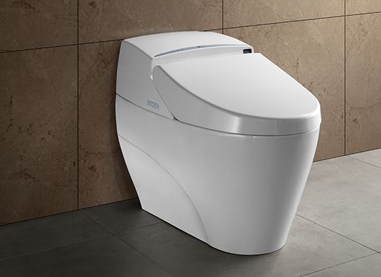 Automatic intelligent siphon flush wall row ceramic toilet one piece