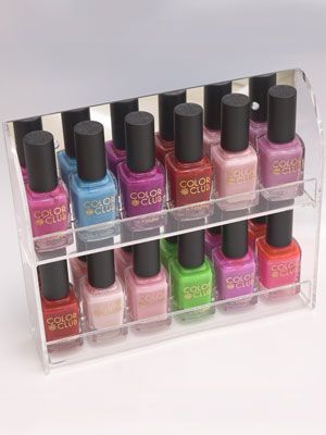 clear acrylic nail polish display rack
