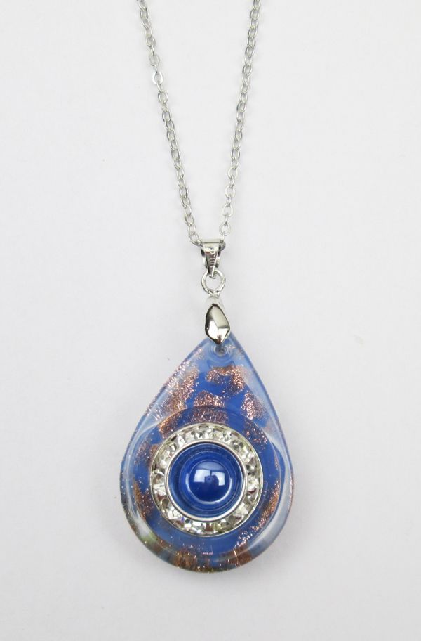 2014 fashion glass pendant necklace