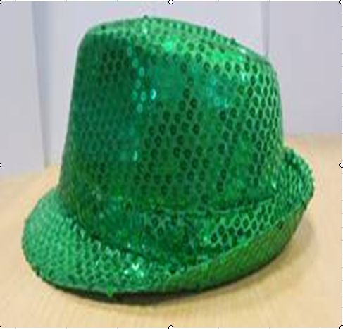 Irish Sequin Trilby Hat