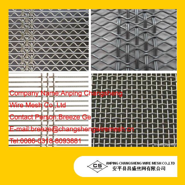 Self cleaning screen mesh/crimped quarry screen
