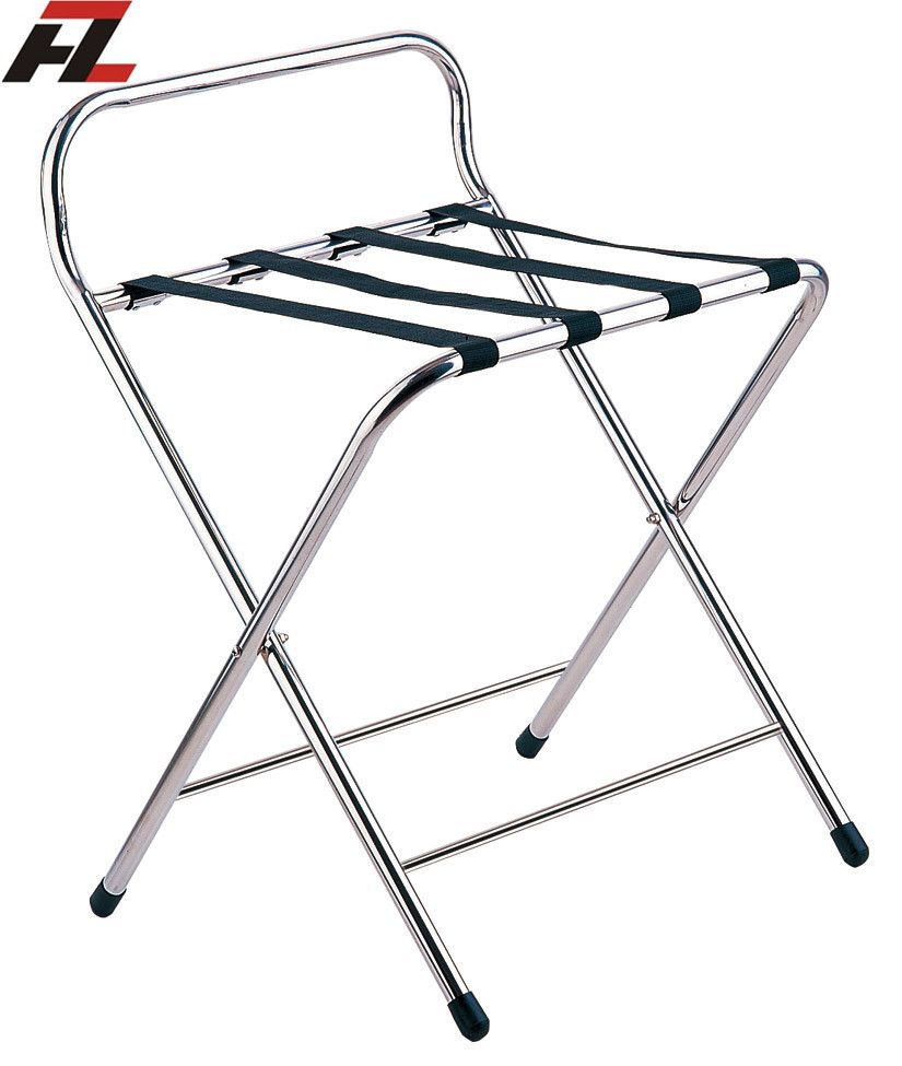 Stainless Steel Tubular Luggage Rack for Five Star Hotels-Luggage Stand