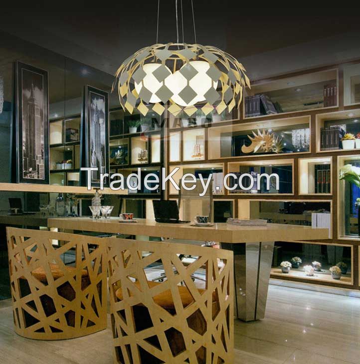 Residential Metal pendant lamps china manufacturer iron material white Color and E27 base