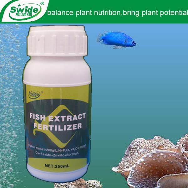 Liquid fish extract fertilizer