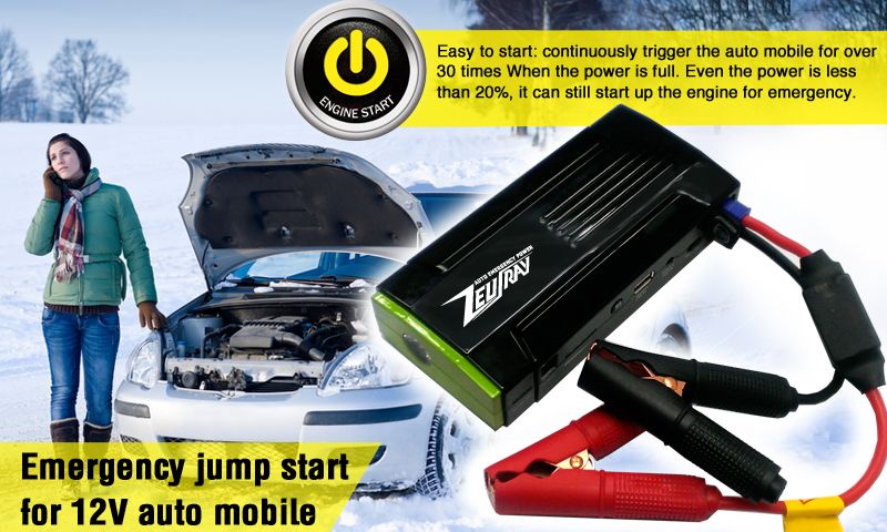 New 2013 ZEUSRAY Auto emergency power/start 12Vcar battery charger portable multi-function for mobiles,MP3/MP4----GE05157