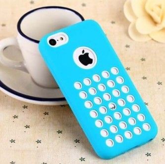 slim silicon mobile cell  phone case with hole for 5/5s/4/4s